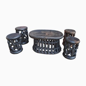 Mobilier de Salon Bamilike, Afrique, 1950s, Set de 5