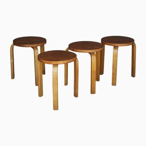 Model 60 Stools by Alvar Aalto for Finmar, 1930s, Set of 4