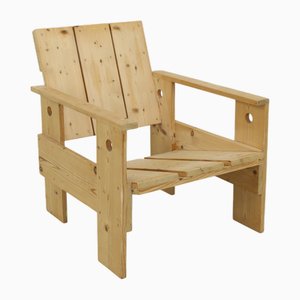 Niederländischer Sessel im Stil von Gerrit Rietveld, 1980er