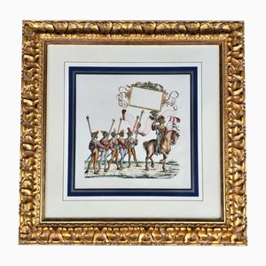 Hans Burgkmair Il Vecchio, The Triumphs of Emperor Maximilian I, 1880, Engraving, Framed