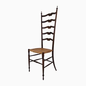 Mid-Century Modern High Back Chiavari Ladder Chair, 1950s