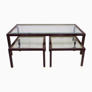 Table Basse et Tables Gigognes, 1970s, Set de 3