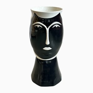 Large Italian Modern Face Vase from Bassano, 1980s