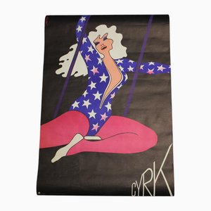 Janowski Witold, Circus Trapeze Girl, 1975, Print