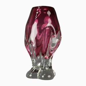 Czechoslovakian Bohemian Art Glass Vase by Josef Hospodka, 1960s