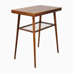 Czechoslovakian Side Table in Oak Finish, 1960s