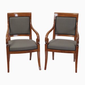 Set of Armchairs in Solid Walnut