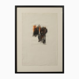 Fritz Winter Black, English Red Light, Etching, Framed