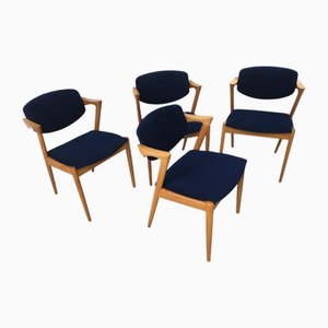 Oak Dining Chairs by Kai Kristiansen, Set of 4