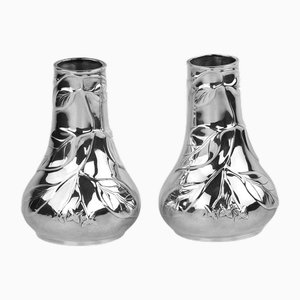 Jarrones plateados de Tiffany & Co. Juego de 2