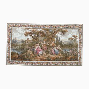 Tapisserie Jacquard Vintage avec Motif Pastoral Loves dans le style d'Aubusson, France, 1960s