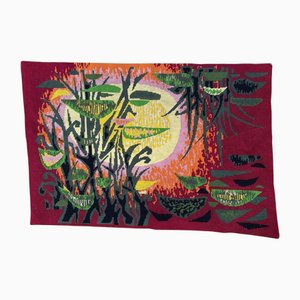 Vintage French Modern Needlepoint Tapestry in the style of Aubusson, 1950s