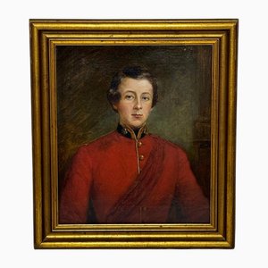 Sottotenente di fanteria, 19 anni, XIX secolo, dipinto ad olio, con cornice