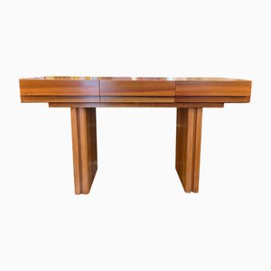 Large 3-Drawer Console Table in Cherrywood, 1970s
