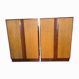 Italian Reeded Front Cabinets, 1940, Set of 2