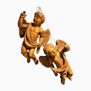 Austrian Winged Cherubs, 1730s, Set of 2