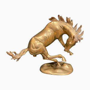 Brass Stallion Sculpture, 1950s