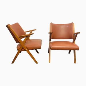 Armchairs attributed to Dal Vera, 1950s, Set of 2