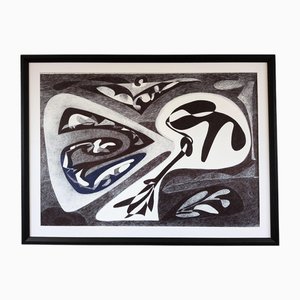 Nature Abstraite, Encre sur Papier, Encadré