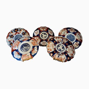 Antique Japanese Imari Plates, 1900, Set of 5