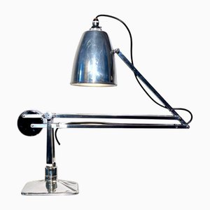 Large Iconic Architect Desk Lamp from Hadrill & Horstmann Ltd., 1940s Aluminum Chrome