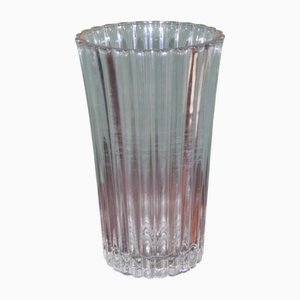 Deutsche Vase aus transparentem Glas, 1970er