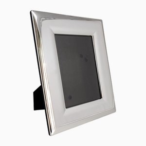 Photo Frame in Silver Plated with Glass, Italy, 1970s