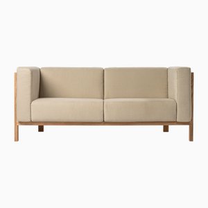 Minimalist Modern Sofa in Ash and Fabric by Julien Renault