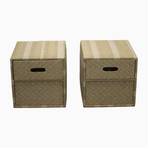Mesas auxiliares para sofá en beige. Juego de 2