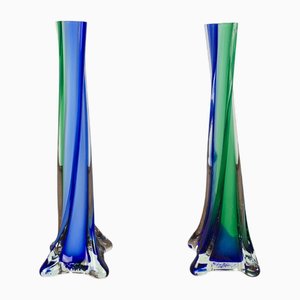 Blown Glass Soliflores, 1960s, Set of 2