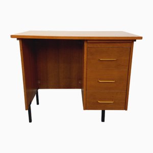 Vintage Desk in Wood and Black Metal, 1960s