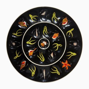 French Majolica Oyster Platter by Henriot Quimper, 1970s