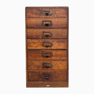 Japanese Wooden Shop Cabinet with Drawers, 1920s