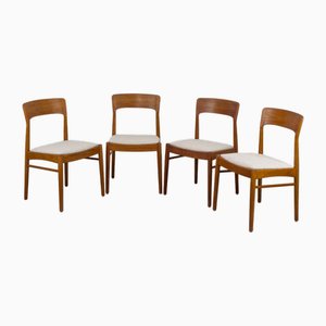Teak and Bouclé Dining Chairs from Korup Stolefabrik, 1960s, Set of 4
