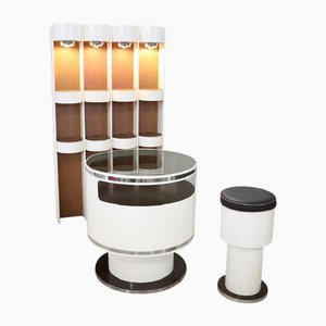 Set de Bar Space Age Blanc, 1960s, Set de 3
