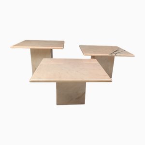 Vintage Satztische aus Marmor, 1970er, 3er Set