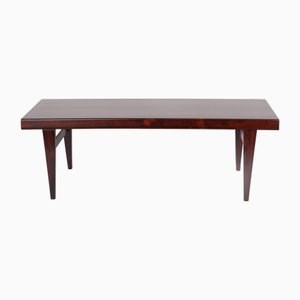 Rosewood Coffee Table with Drawer and Serving Tray by Niels Bach, 1954