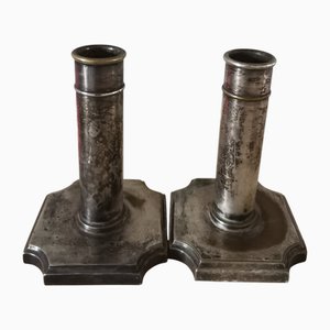 Art Noveau Silver Candelsticks, Set of 2