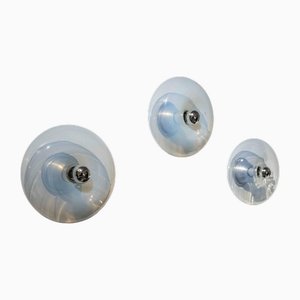 Apliques Panta italianos de cristal de Murano de Giusto Toso para Leucos, años 70. Juego de 3