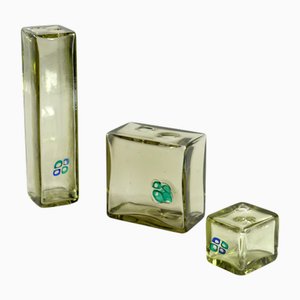 Murrine Murano Glass Vases by Fulvio Bianconi, 1964, Set of 3