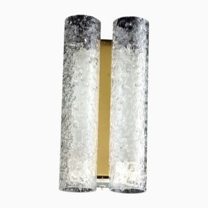 Ice Glass Wall Lamp from Doria Leuchten, 1970s