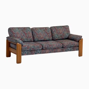 Three-Seater Wooden and Fabric Sofa from Mobil Girgi, 1970s