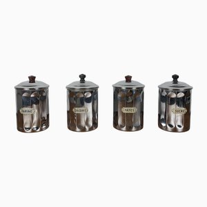 Chrome-Plated Copper Storage Jars from Dab, 1950s, Set of 4