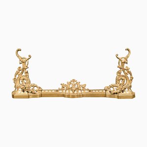 Antique English Adjustable Fireplace Fender, 1890s