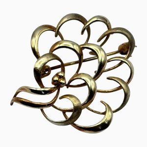 Vintage Stylish 9 Karat Yellow Gold Brooch
