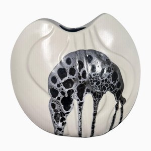 Mid-Century Hand-Painted Ceramic Vase from Lapid Pottery, Israel, 1970s