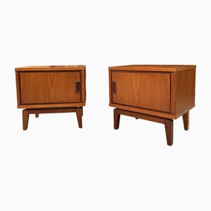 Skandinavische Nachttische aus Teak, 1960er, 2er Set