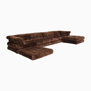 Hans Hopfer zugeschriebenes First Edition Mah Jong Sofa für Roche Bobois, Frankreich, 1970er, 15 . Set