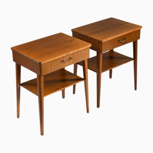 Swedish Modern Bedside Tables, 1940s, Set of 2
