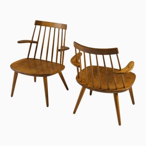 Poltrone Sibbo Mid-Century attribuite a Yngve Ekström, Scandinavia, anni '50, set di 2